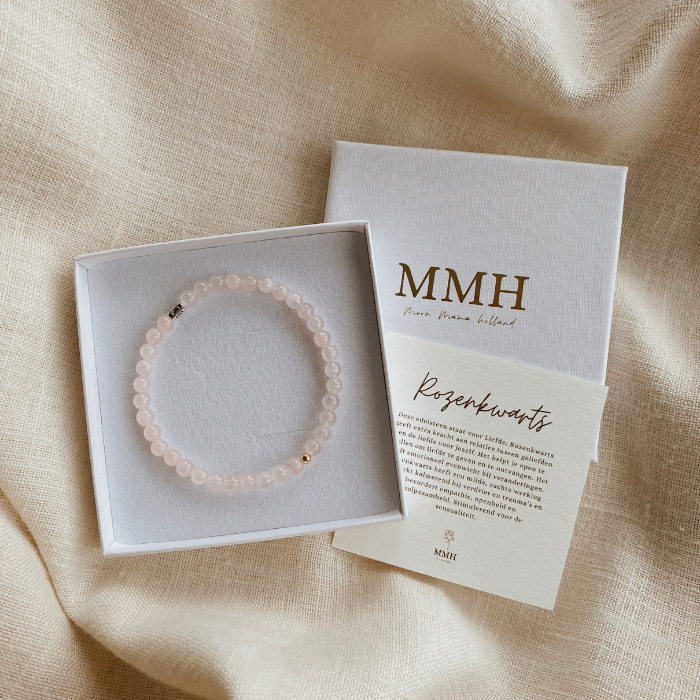 Rose quartz bracelet (Roze kwarts armband) | Wild Stones Amsterdam Rose quartz bracelet (Roze kwarts armband) | Wild Stones Amsterdam